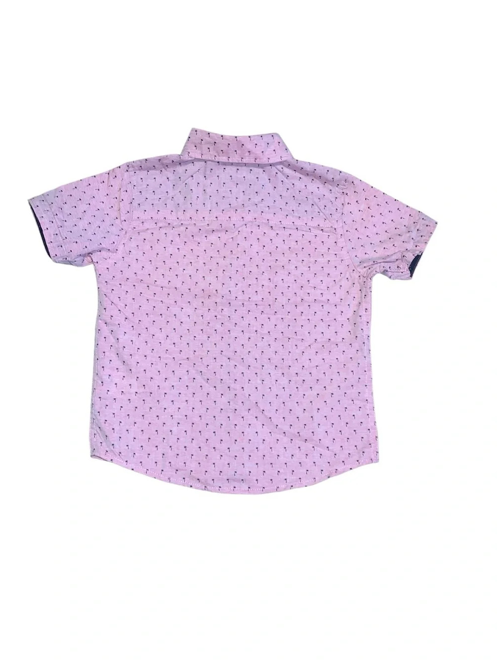 Craft + Flow Voyage Boys Pink Palm Tree Button Down Shirt Size 4-5 Kids Summer - Picture 2 of 8
